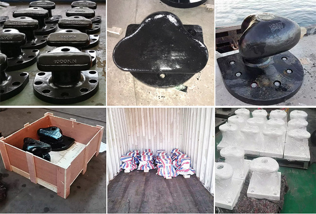 Double Bitt Rope Ship Mooring Bollards Large Capacity