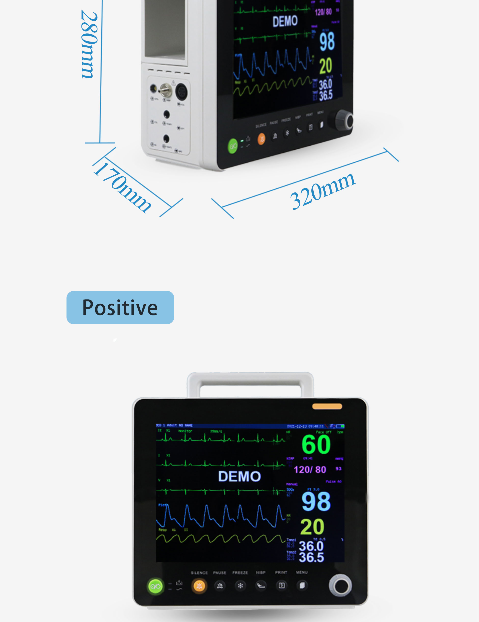 Hospital Cardiac Monitor Patient Pathological Analysis Equipments Modular Plug In
