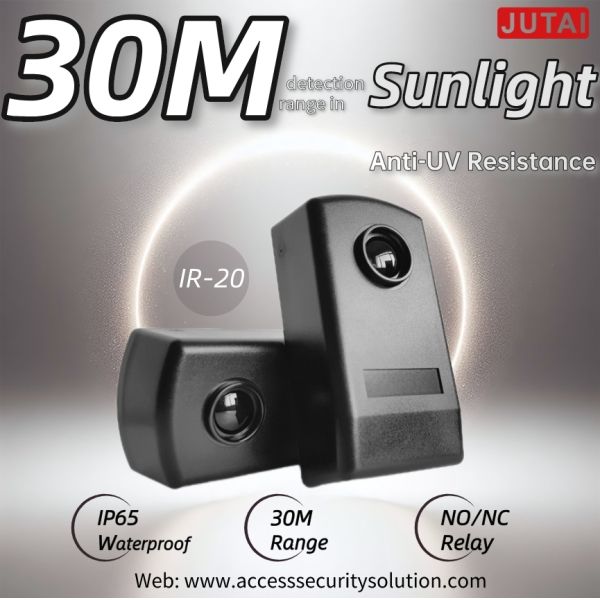 Package Gross Weight 0.25kg Single Beam Photocell Sensor Featuring 20M Range Ideal for Automatic Doors IP65 Rated Durable