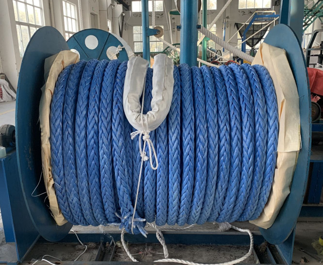 48mm Ship Towing 12 Strand UHMWPE Rope Synthetic Fiber Braided