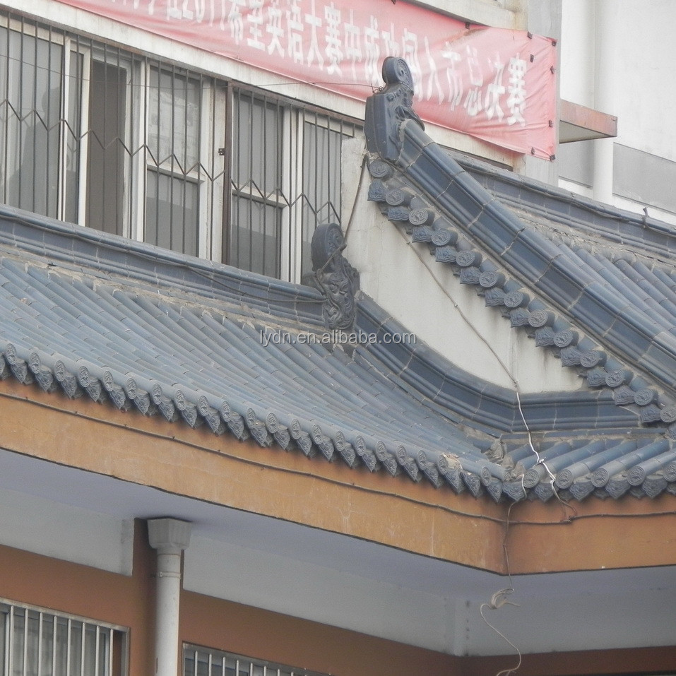 Chinese traditional style grey glazed roofing tiles