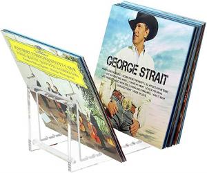 Buy cheap Perspex Acrylic Cd Display Rack Tower Vinyl Record Shelf Record Dvd Album Display Stand product