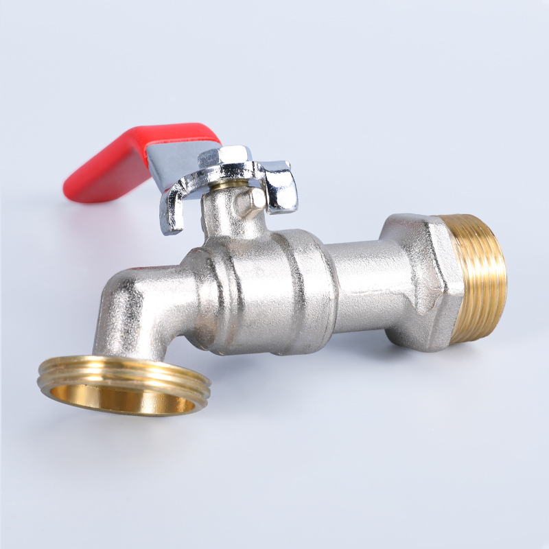 Red Handle 1/2" 3/4'' Male Thread Water Tap Bibcock for Garden Watering and Irrigation