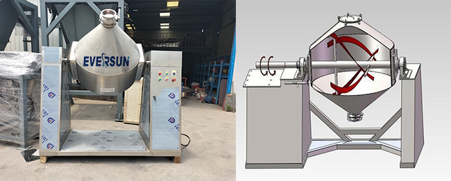 High Quality 10L-8000L Double Cone Blender Mixing Machine For Chemical Materials