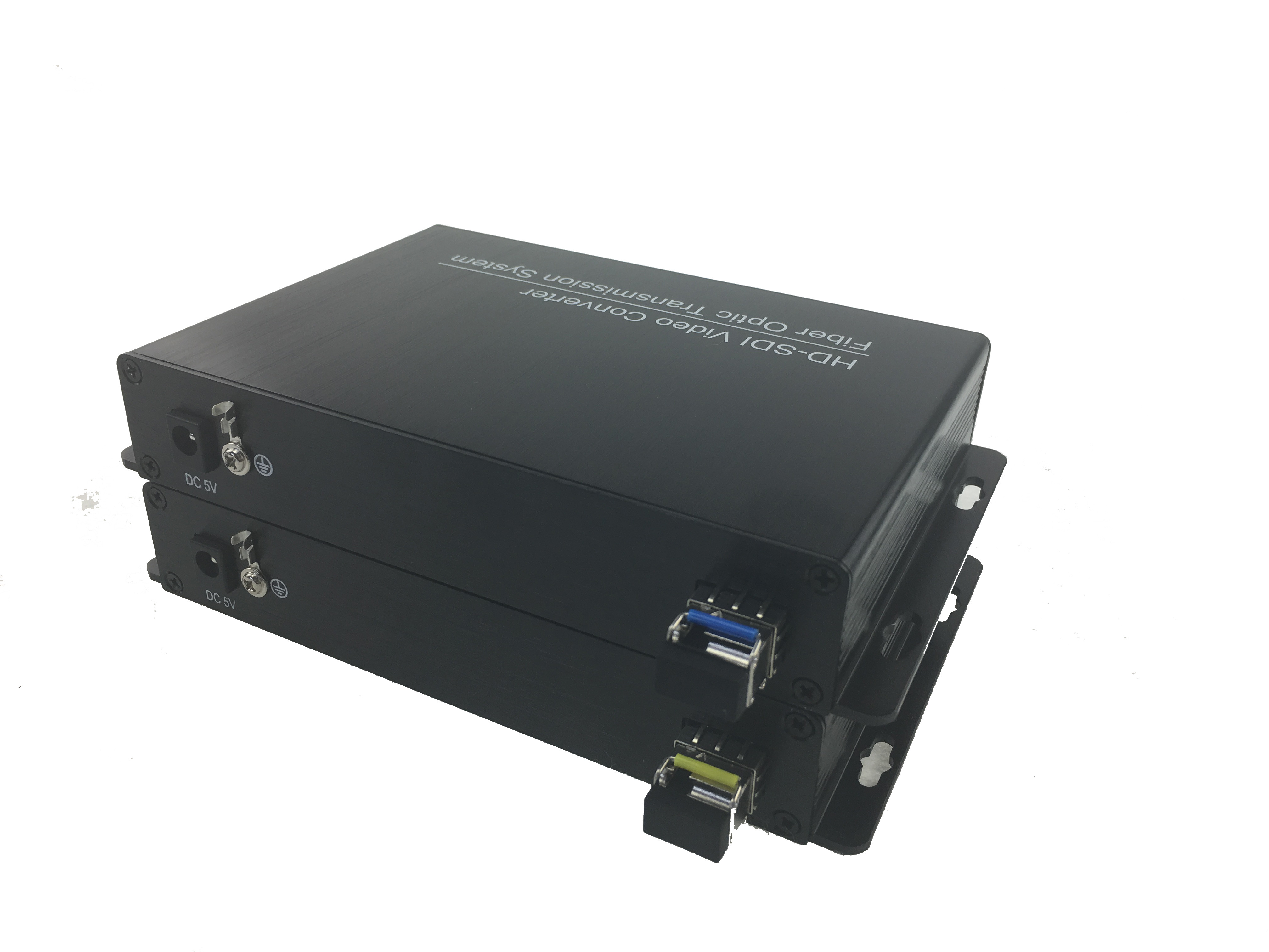 HD 1080P TVI/TVI/AHD to Fiber Video Converter with 1 Channel Reverse RS485 Data/Audio