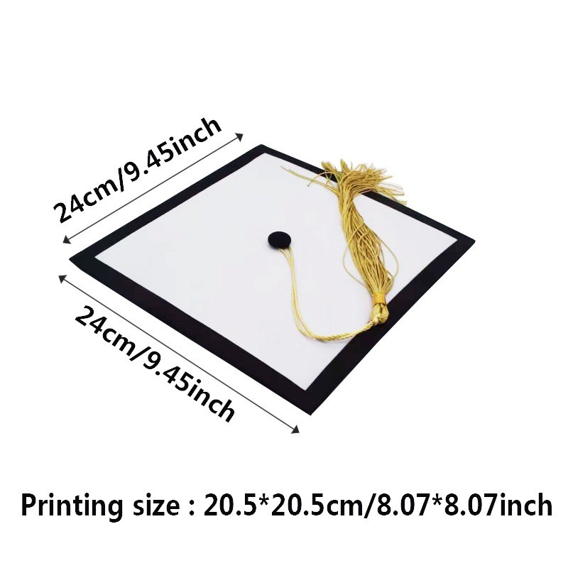 Printable Sublimation Graduation Cap Blanks For DIY Printing Sublimation Academic Mortarboard