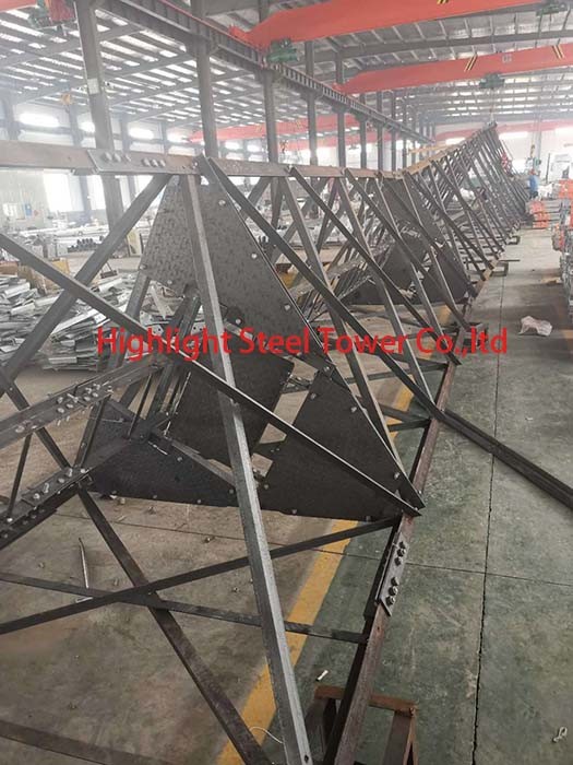 Angular Three Legged 60 Degree Lattice Telecom Tower
