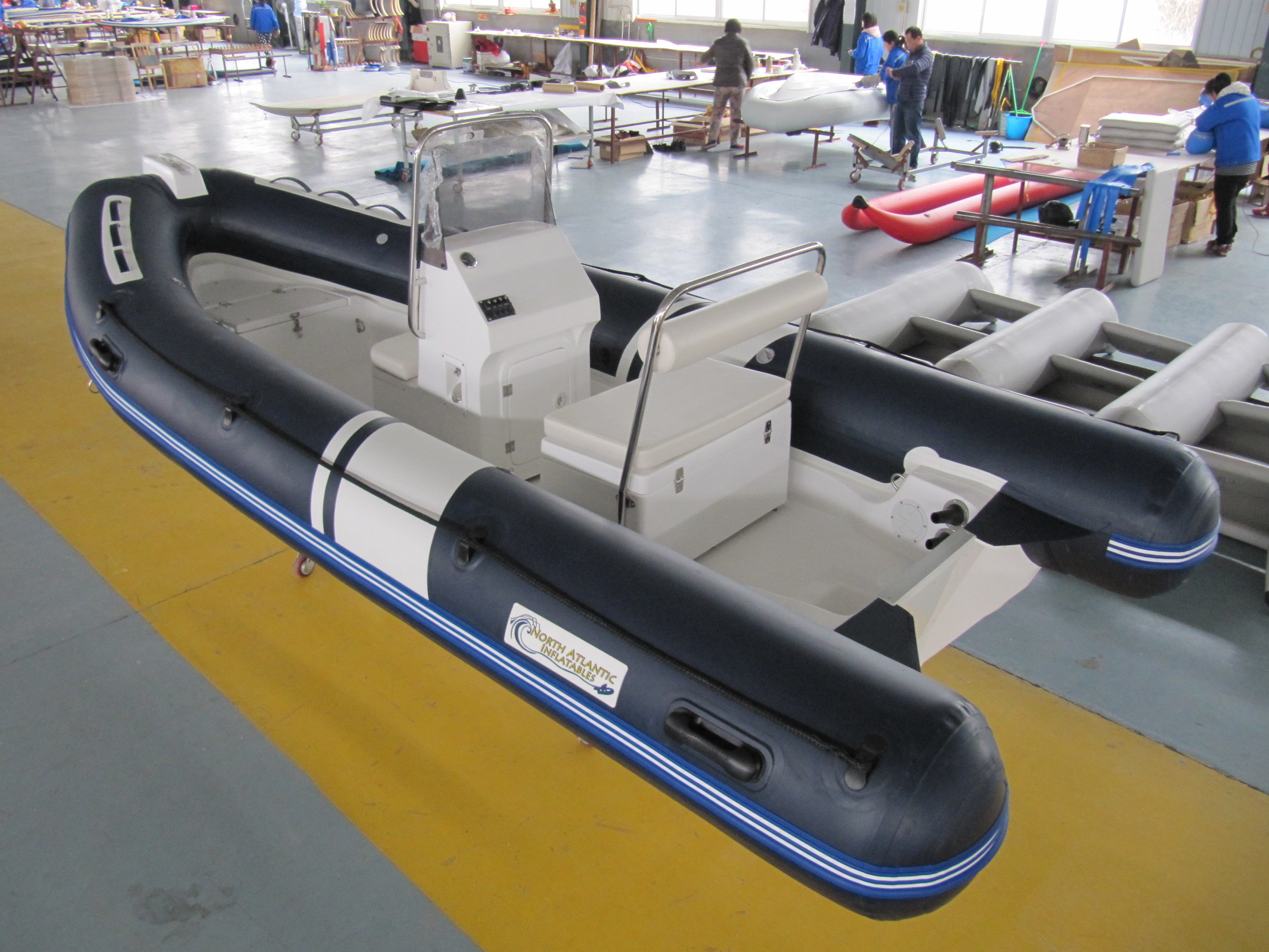 2022 orca inflatable boat 480cm length with light arch rib480A with teak floor