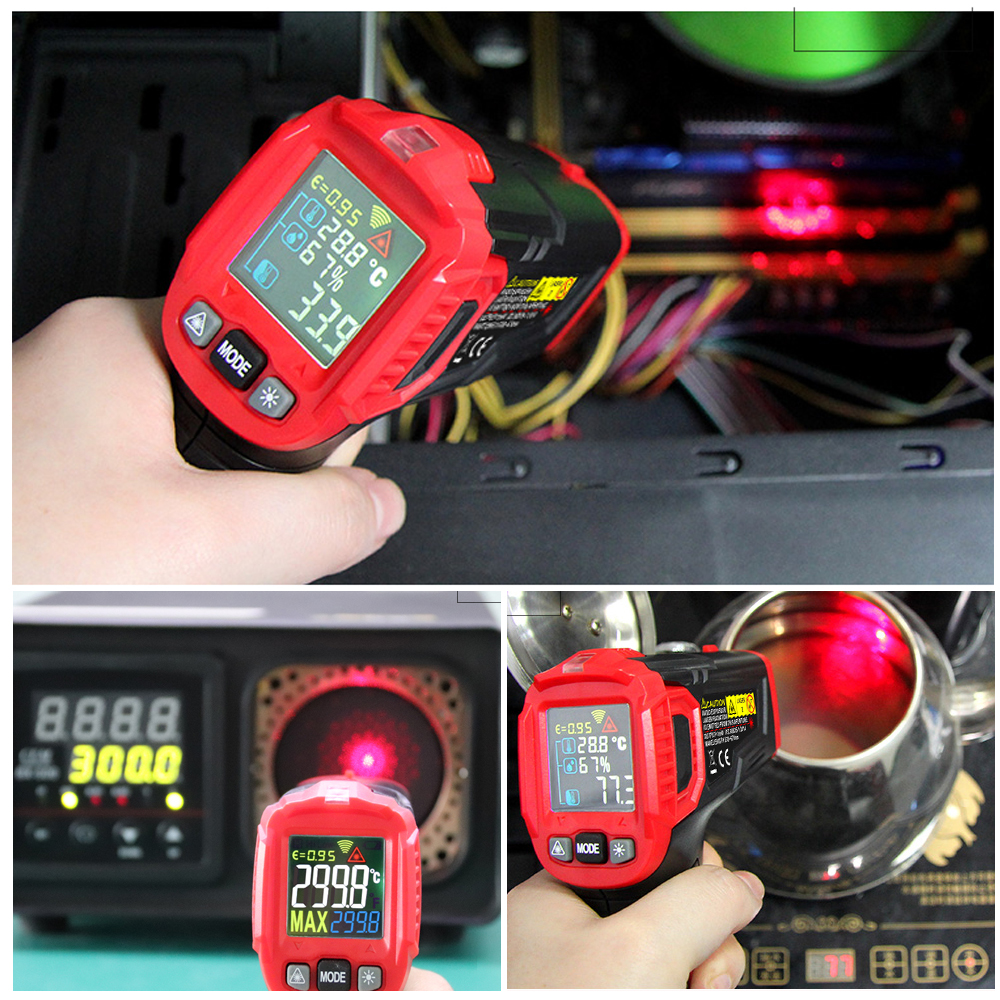 Cooking ABS Plastic Non Contact Infrared Thermometer Gun