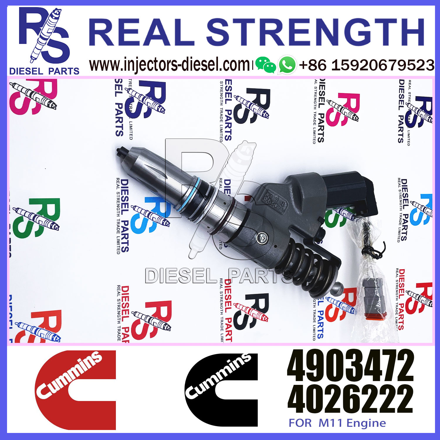 Common rail fuel Injector 4903472 4026222 4903319 4062851 3411845 for M11 ISM11 QSM11 L10