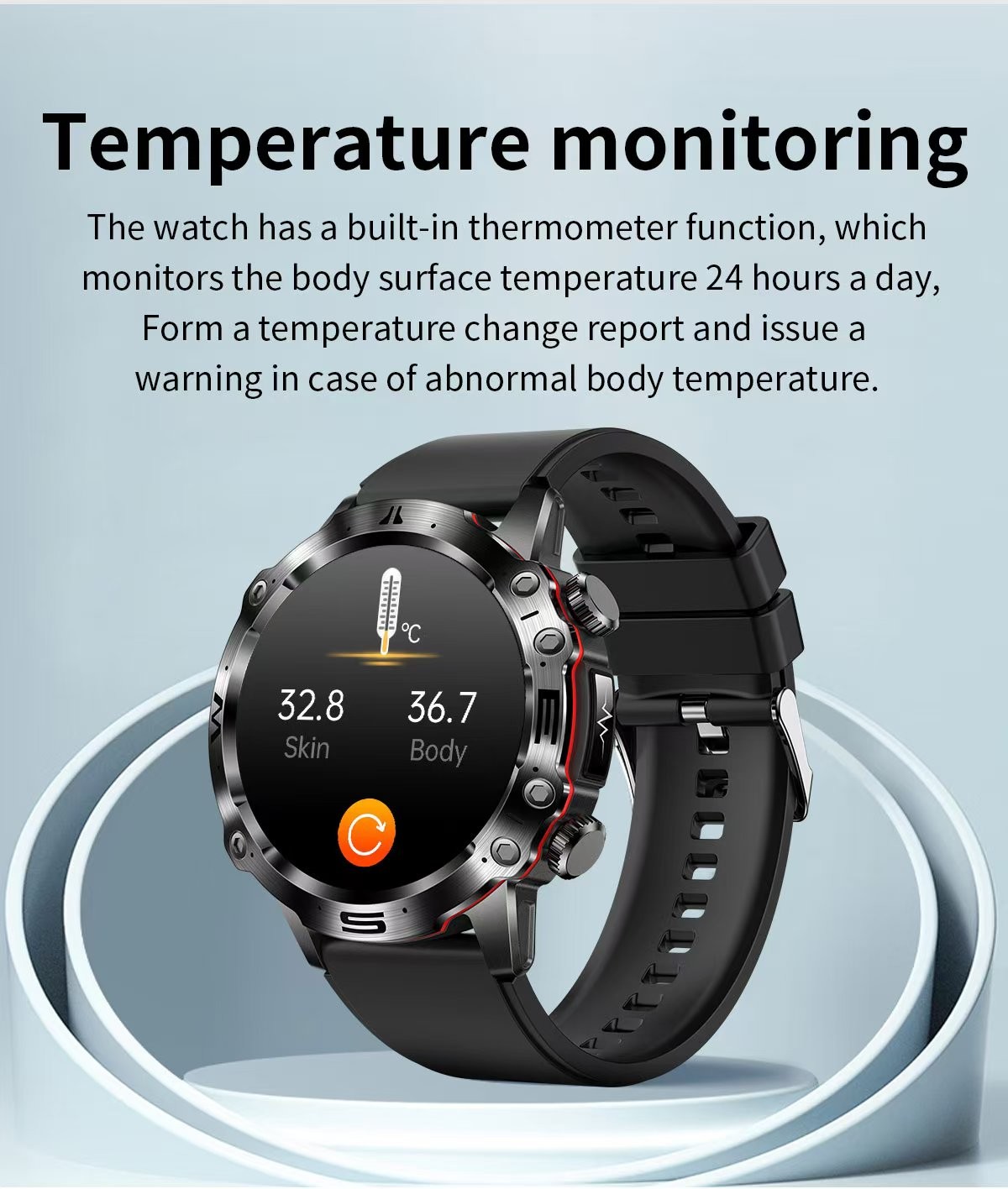 ET482 Smart Watch 1.43inch Amoled heart rate Monitor BT Call ECG HRV SOS For Elder