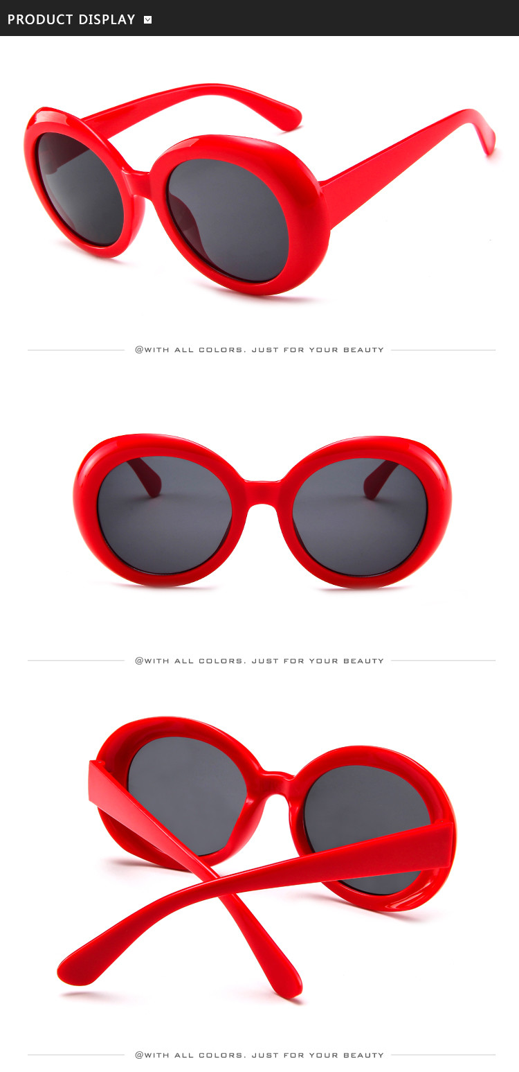 Fashion 2020 BSCI 140MM Oval Shape Sunglasses Multi Color UV400 Promotion