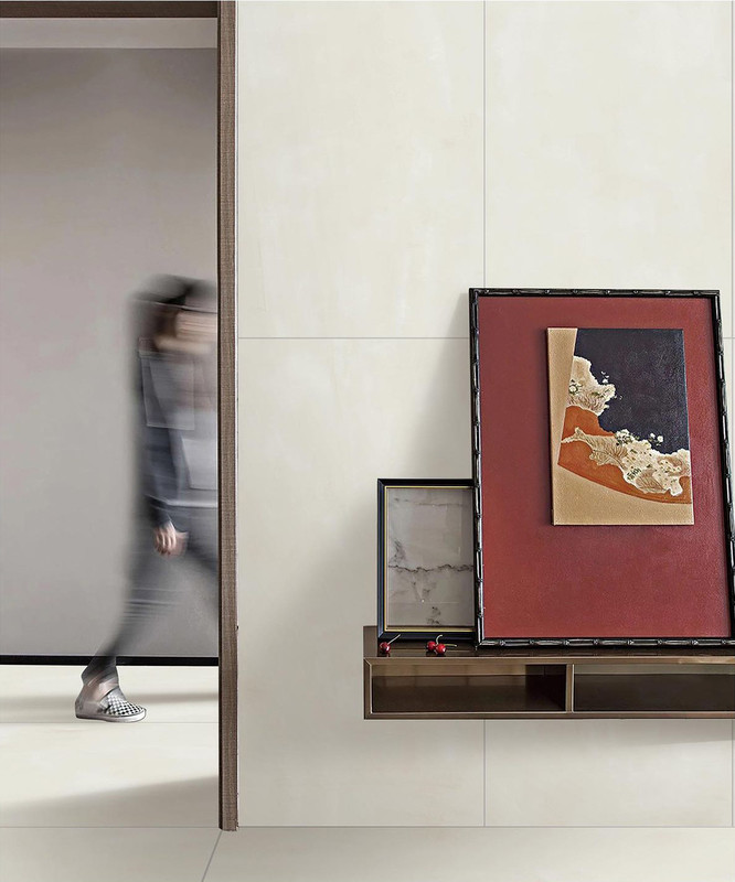 Beige Wall Porcelain Tiles Modern 1200x600mm Soft Glazed Moisture-Proof Tiles For Living Room