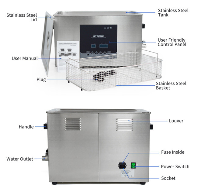 Digital Multifunctional 27L GT SONIC Cleaner With Degas Function