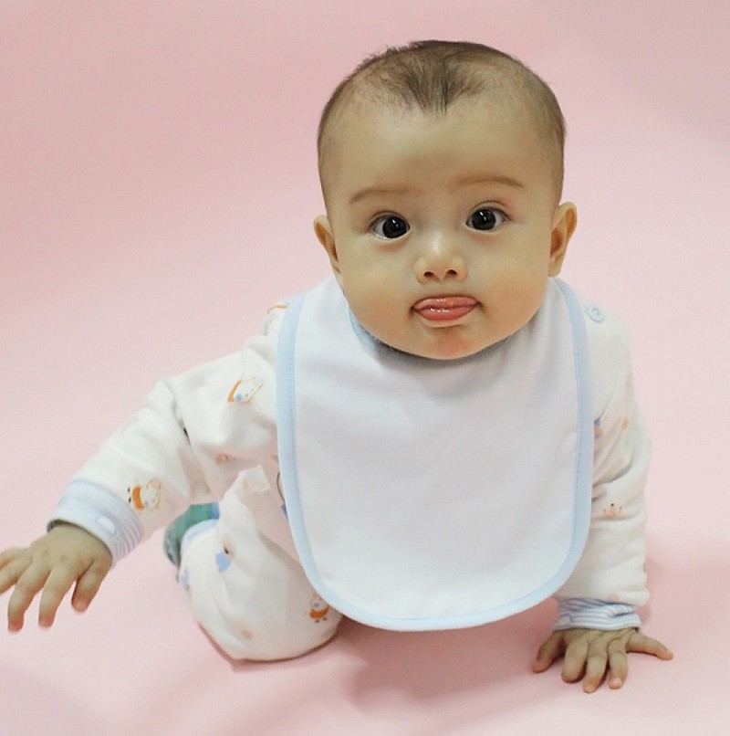 Blank Polyester Cotton Sublimation Baby Bib For Sublimation Heat Transfer Printing