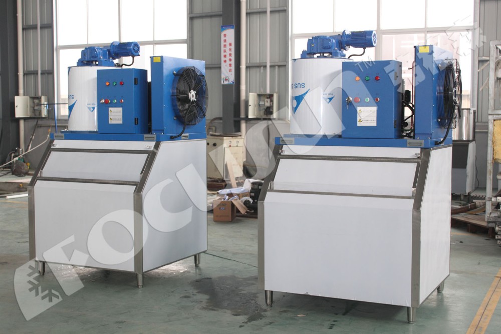 Bitzer Compressor 1 Ton Flake Ice Making Machine for Small Capacity Ice Production
