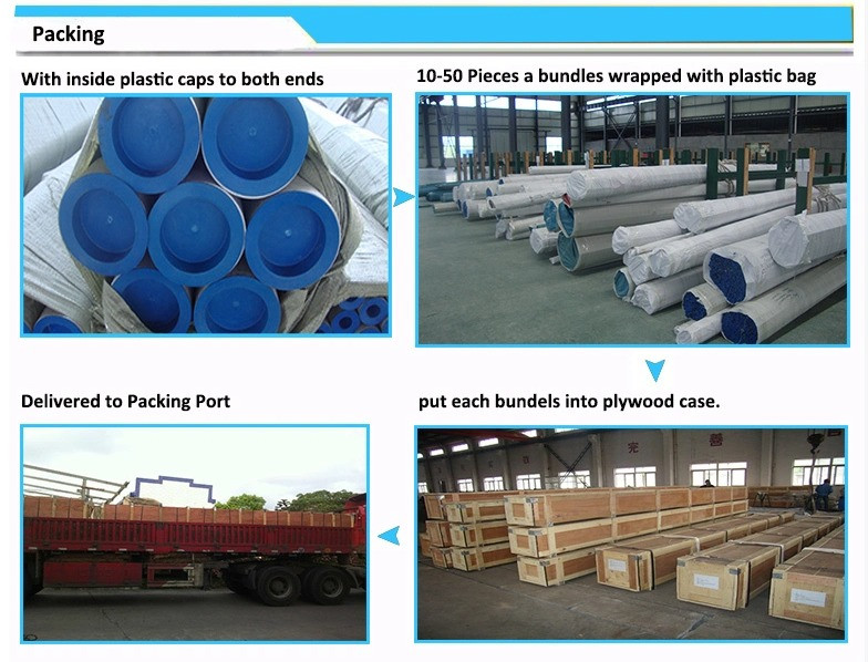 ASTM Standard 22mm OD 316 SS Seamless Pipe Tube Mirror Finish used to make high-pressure pipelines, chemical pipelines