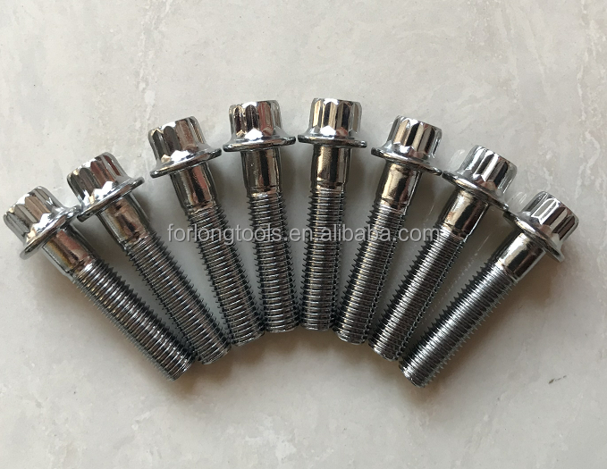 12 PT BBS RS/RX Split Rim Bolts M7 x 32 Steel Chrome-plated for DIN Standard Performance Long-Lasting Performance