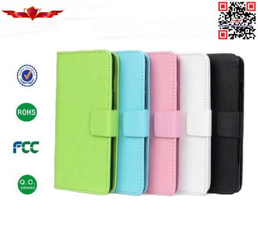 Hot Selling 100% Qualify Colorful PU Flip Wallet Leather Cover Cases For HTC