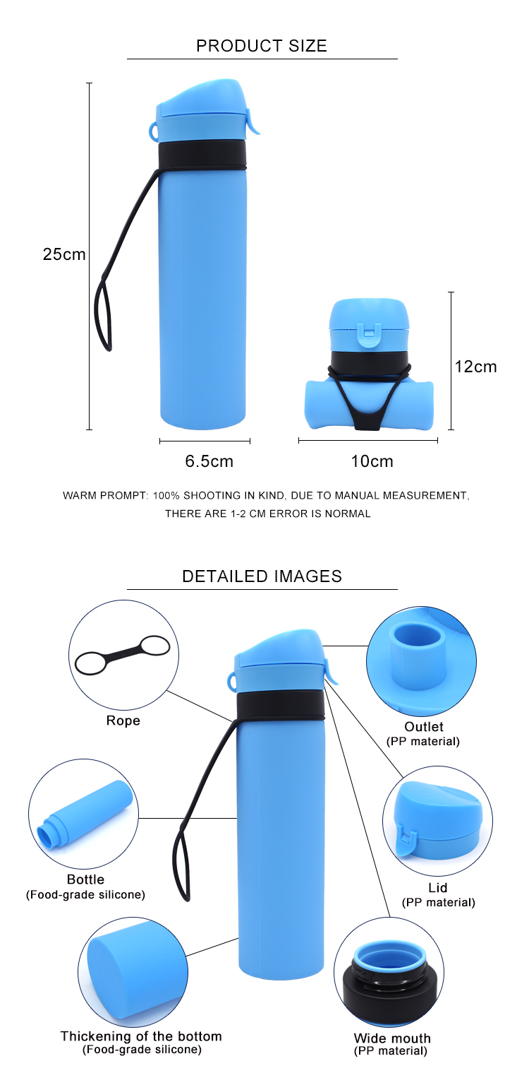 Sport Gift 150g Adults Roll Up Silicone Bottle