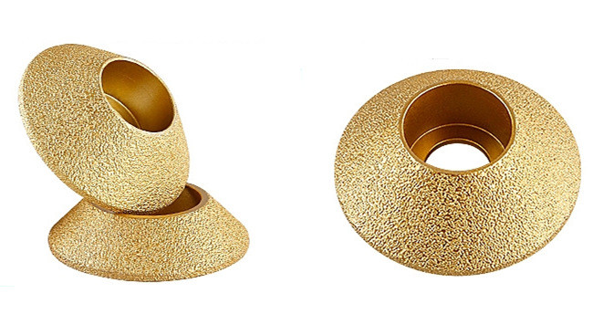 10mm 15mm 20mm Wet Stone Grinding Tile Profile Wheel Vacuum Brazed