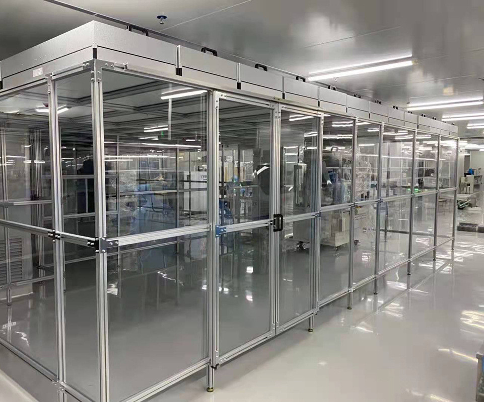 62dB 2x4ft Iso Class 6 Cleanroom , Laminar Flow Softwall Modular Cleanroom