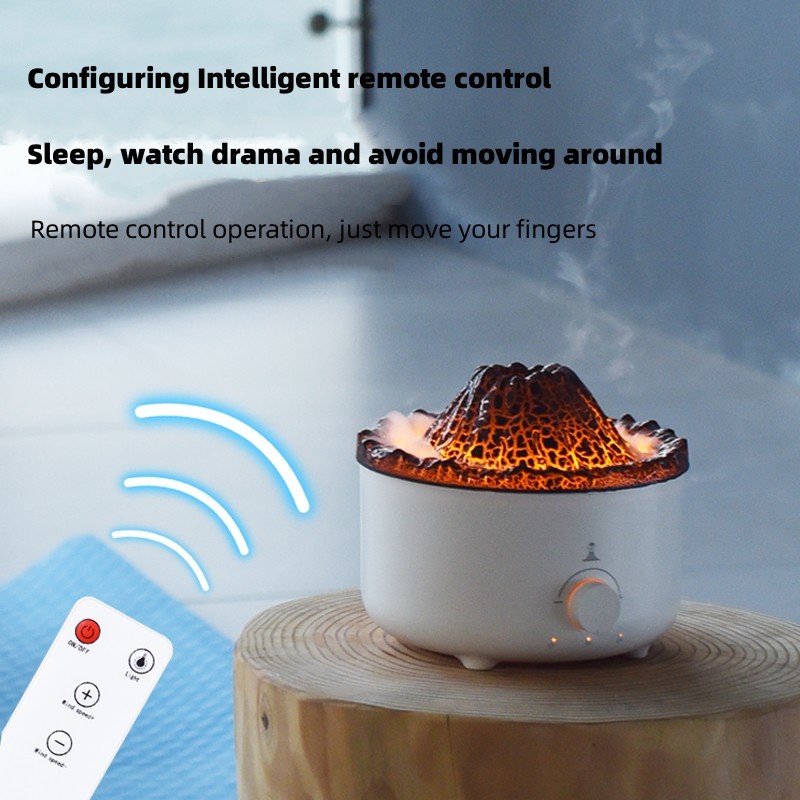 Serene Sleep Fire Flame Humidifier With 7-Color LED Light For Aromatherapy And Stress Relief