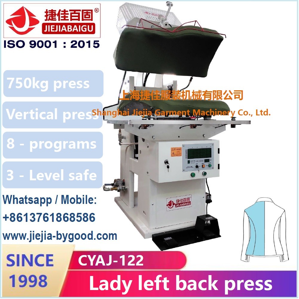 Automatic Touch Screen Jacket Pressing Machine PLC Steam Heating System