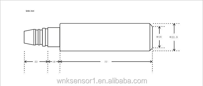 0-200m Submersible Level Sensor , WNK8010 liquid Water Level Sensor Probe