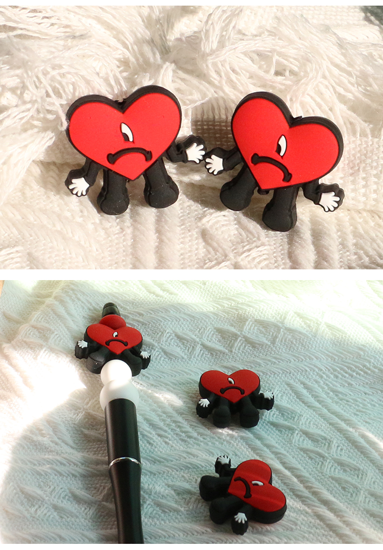 Bad Bunny Custom Silicone Focal Beads Food Grade Material For Pen Making