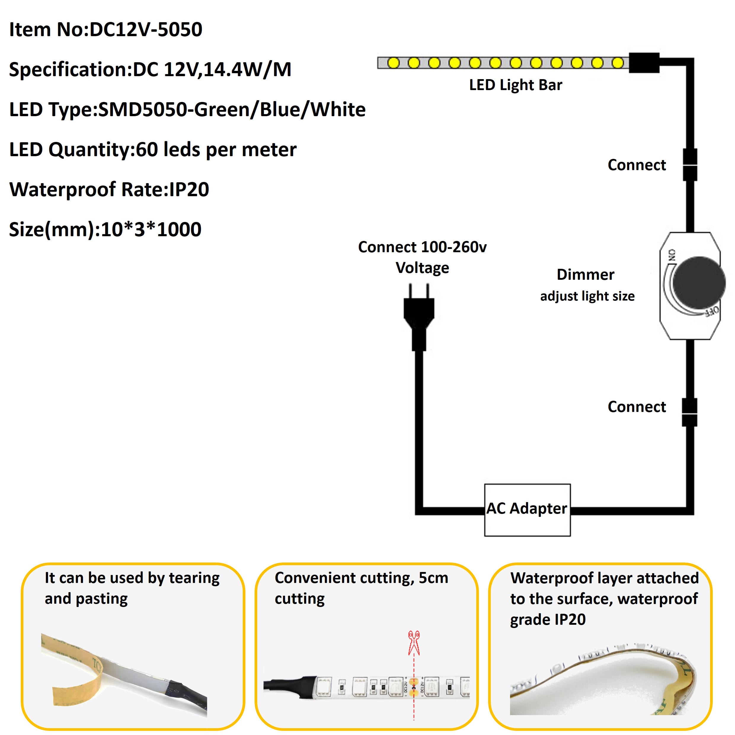DC12-48V Low-Voltage Ultra-Thin Self-Adhesive Waterproof LED Line Lamp With Household Ceiling Wine Cabinet Light Led Str