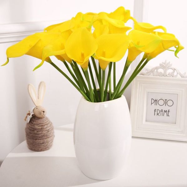 Silk Purple Fake Calla Lily Bouquet Flower For Wedding