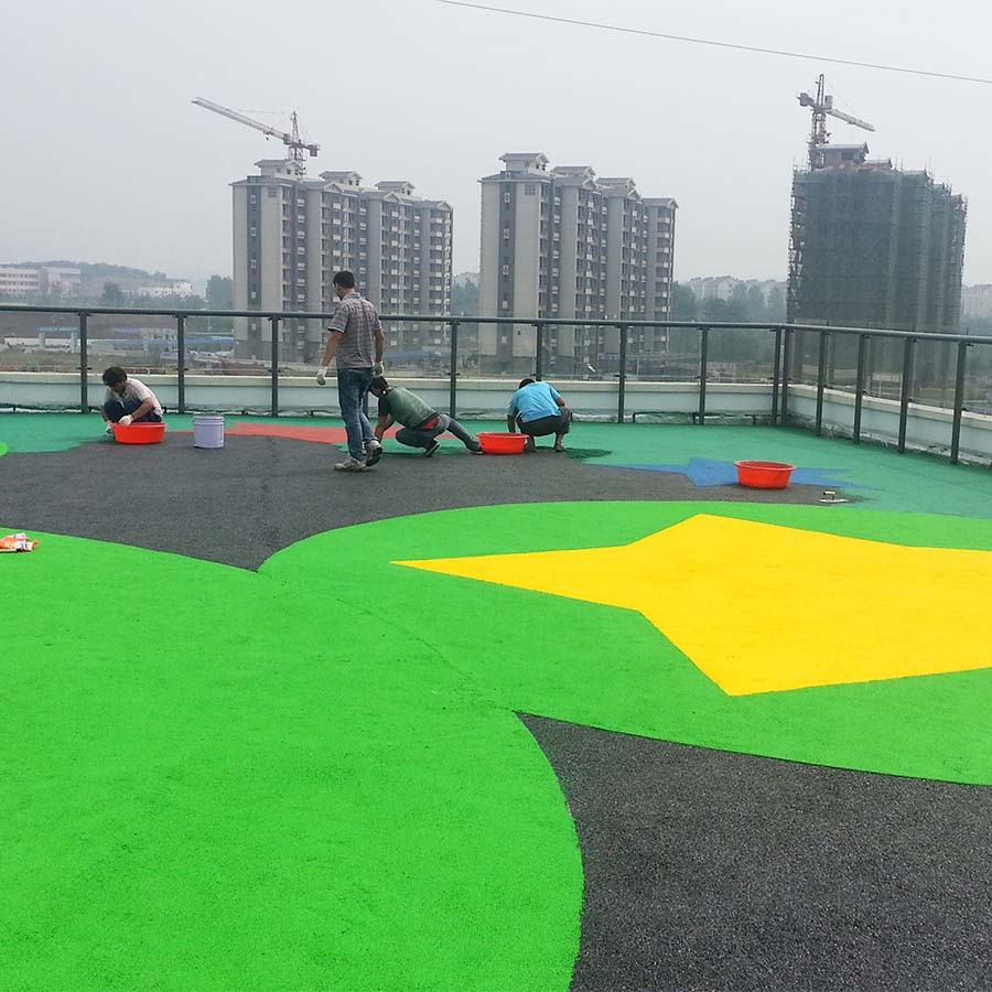 Red Non Toxi Playground Rubber Granules Mulch EPDM WAF Certification