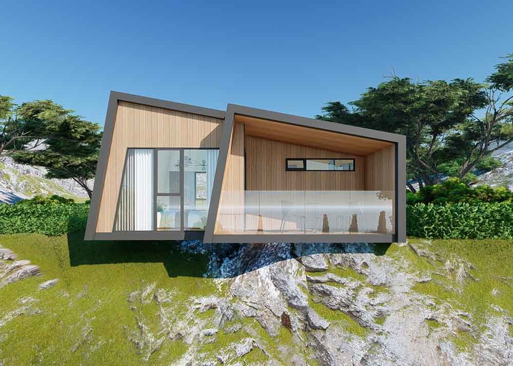 Art Villa Prefab Modular House , Waterproof Thailand Resort Beach House