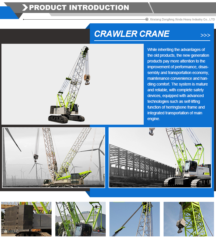 Zoomlion Sany SCC600A 60 Ton 80ton Crawler Crane Top-Notch Performance and Durability