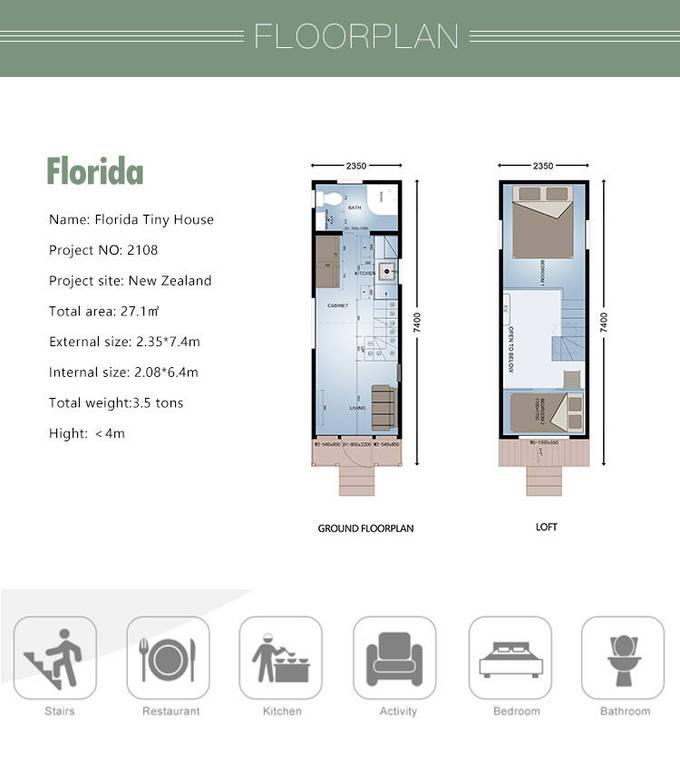 Ready Made Steel Frame Prefab Tiny House With Trailer On Wheels Little Houses For Sale