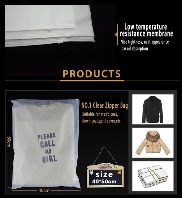 Frosted Zipper Bags With Zipper Closure And Wide Selection Of Size Options