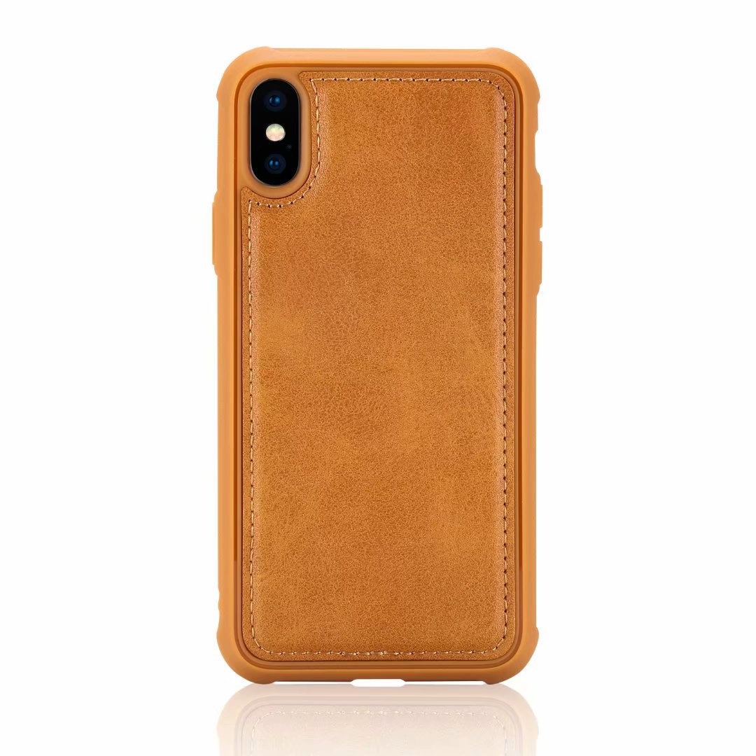 iPhone Leather TPU Anti-drop Protective Multi-colored Case