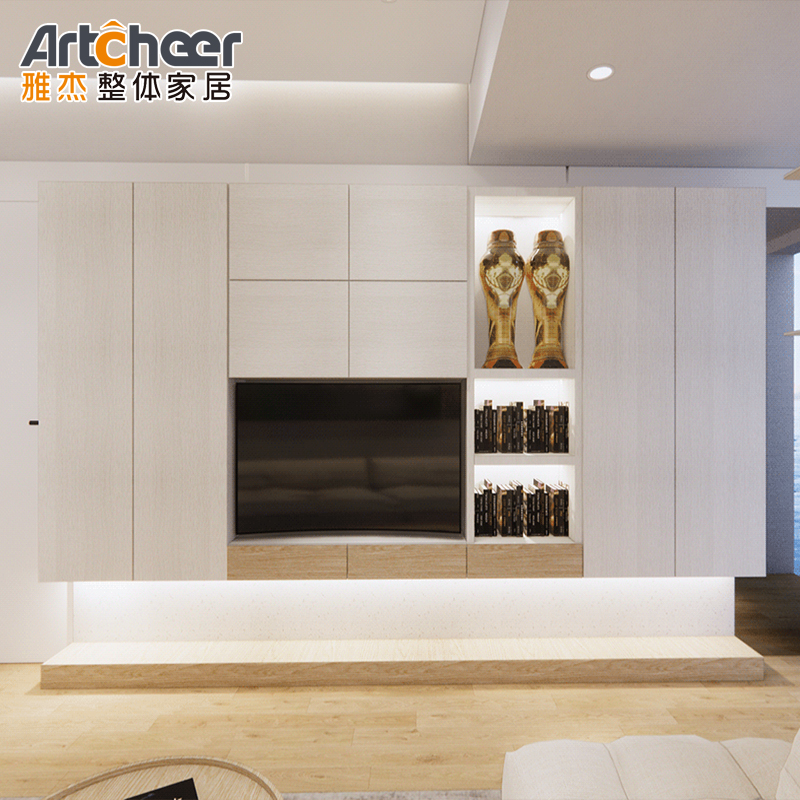 Contemporary Living Room Furniture Modern Luxury Wall Mounted Tv Unit Included TV Stand