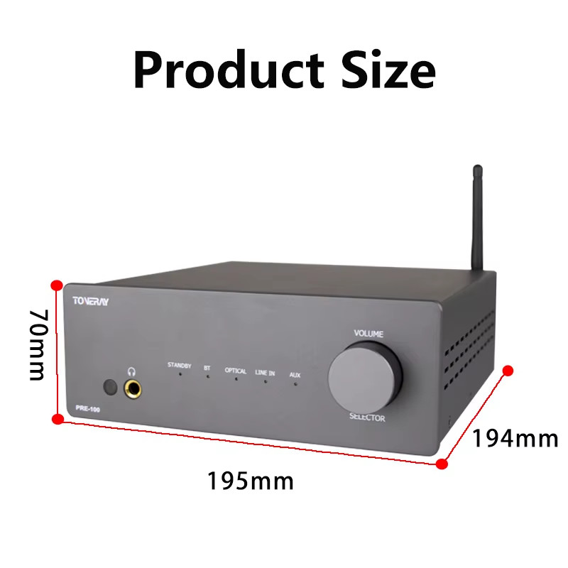 100W RMS HiFi Audio Power Amplifier Class D Audio Amp Desktop Compact 2 Channel Stereo Amplifier