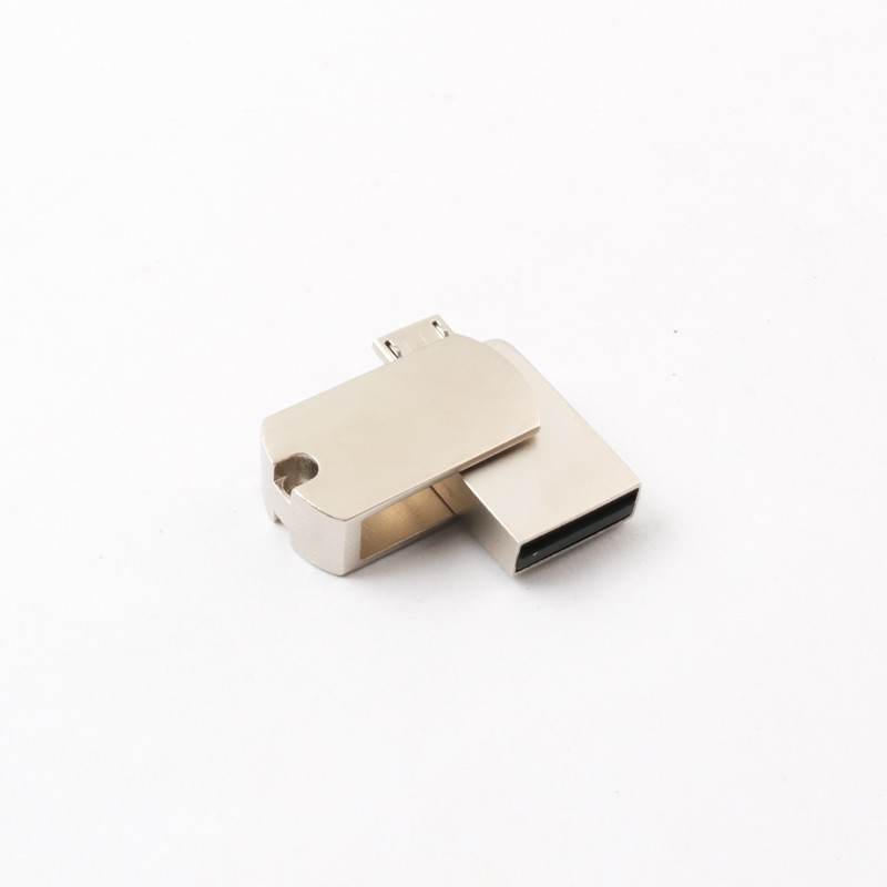 Android Silver OTG USB Flash Drives 32GB 16GB 8GB Laser Logo