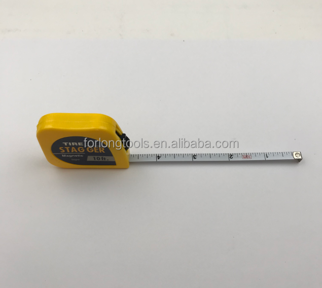 10 Feet Tire Stagger Tape Measure 3 Meter Blade 0.12mm Thickness Expedited Turnaround for Automotive Industry in Yellow