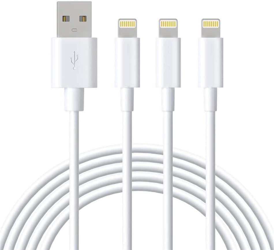TPE Lightning IPhone Charger Cable 2.4A , 6FT Lightning To USB Cable For IPhone 12 11 Pro Max Xs