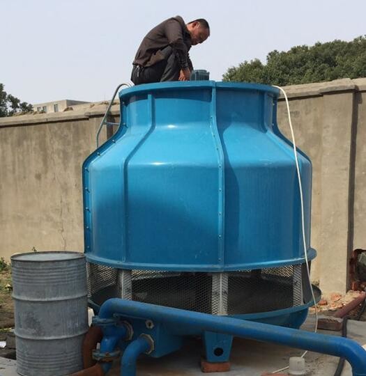 Adjustable Angle 50T Huge Round Cooling Tower , Small Diameter Evaporative Cooling Tower