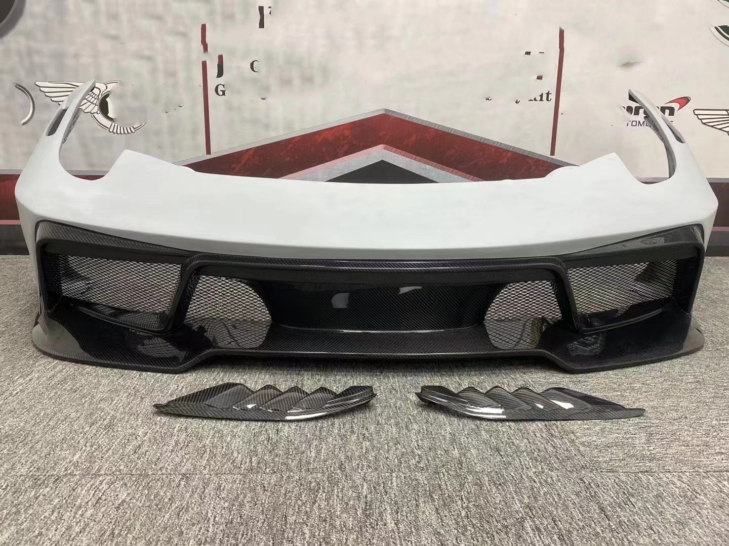 For Ferrari 458 Carbon Fiber Body Kit 458 Upgraded VORS Style Front and Rear Bumper Spoiler Side Skirt Body Kit