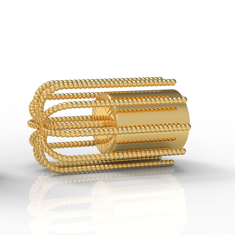Secure Rectangle Zamak Perfume Caps Produced By Die Casting Process