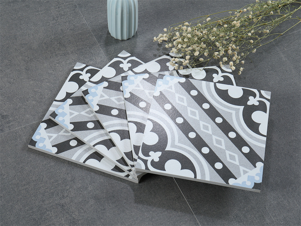 Eco-Friendly 200x200mm Gray Interior Floor Tiles For Decoration And Ceramic Rustic Tiles For Living Room