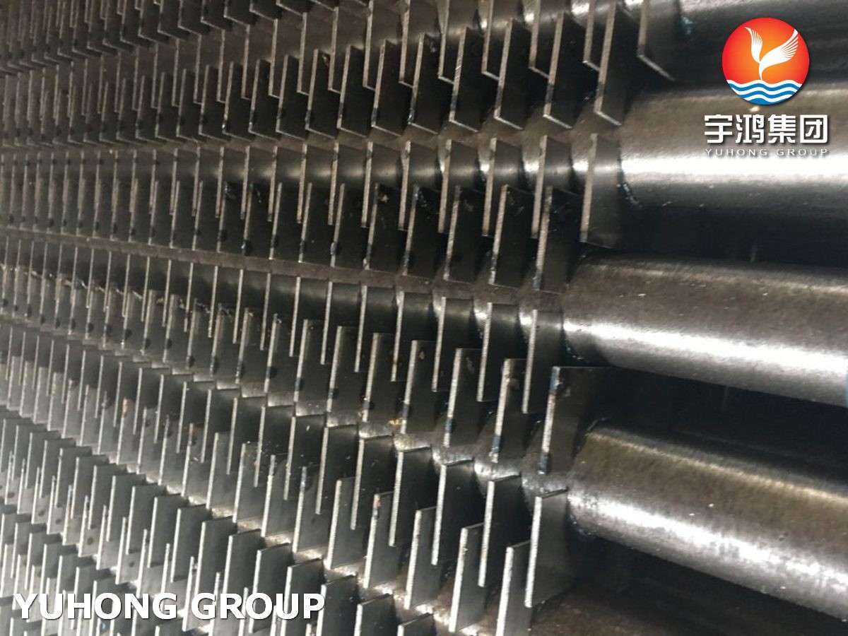 ASME SA312 TP347 Seamless Steel Square Fin Tube For Boiler , Heat Exchanger
