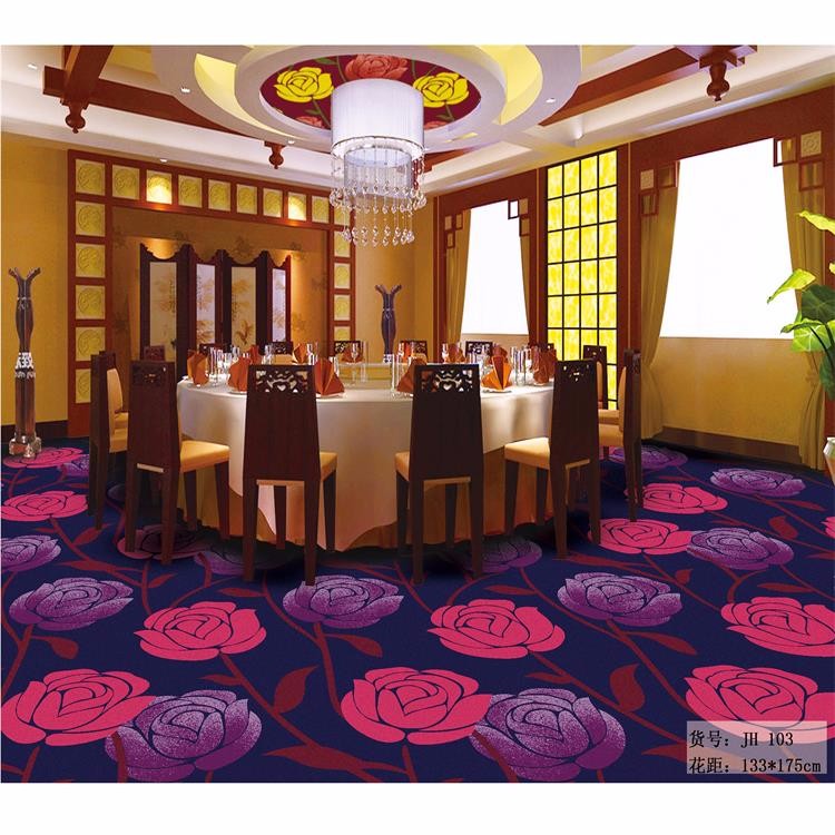 Luxury Nylon Polyester Carpet / Crush Resistant Carpet Customized Size