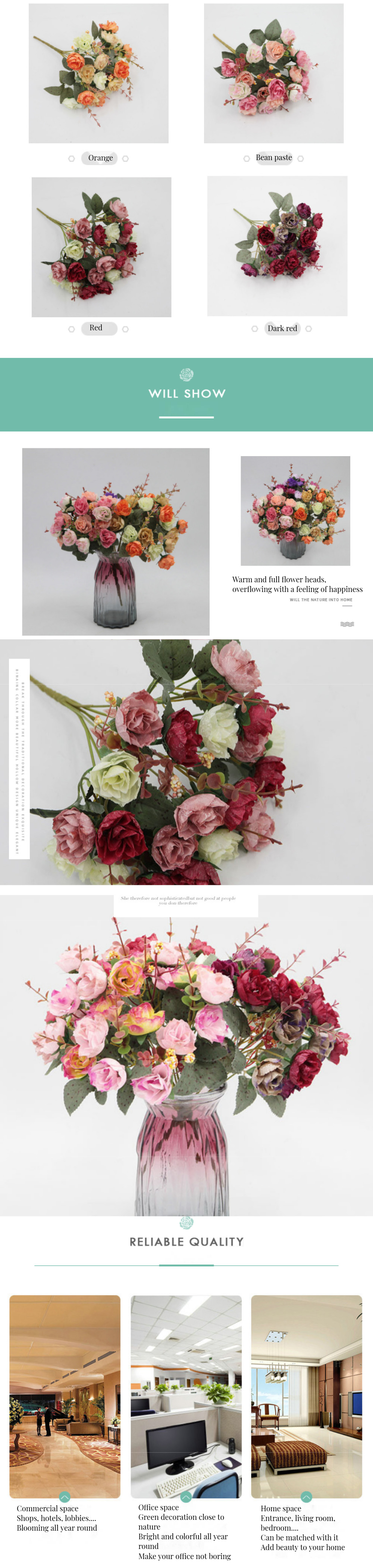 Eco-friendly Autumn Bouquet Exquisite Diamond Roses for Weddings Home Decor and More